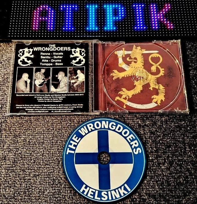 🋡 The Wrongdoers “Helsinki” - Cd oi! Finlandés Ultra Rare Collector Skinhead 🋡 – photo 3